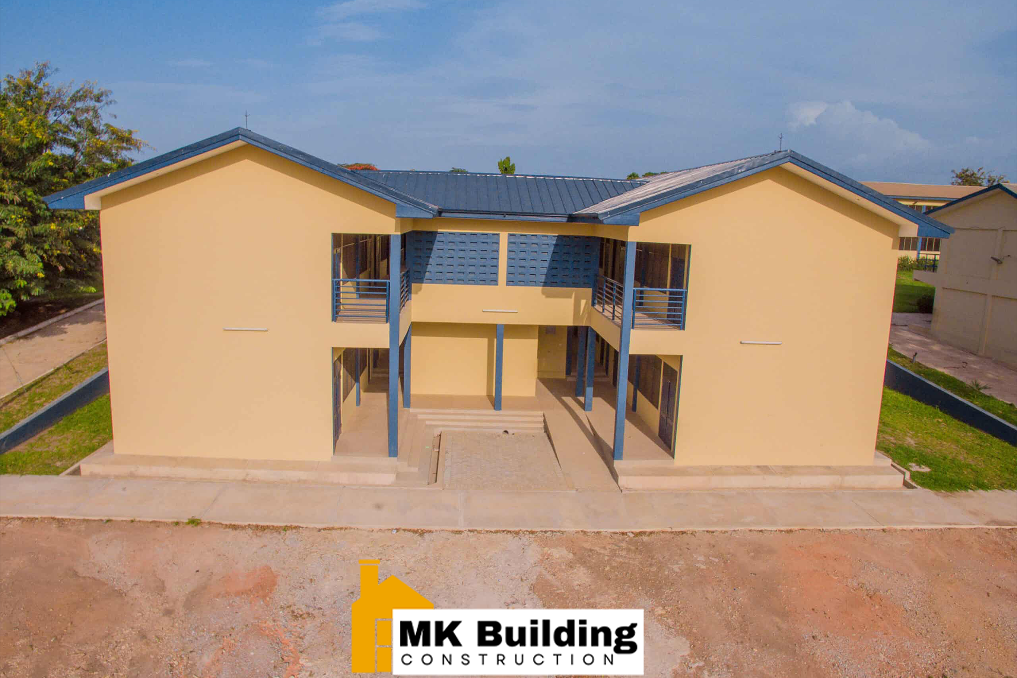Classroom block and auditorium construction at Kumasi Academy